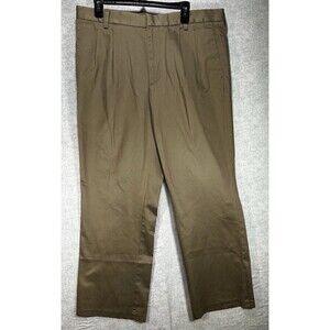 Dockers Pants Mens 38x30 Signature Khaki D3 Classic Fit Pleated Front Chinos Tan